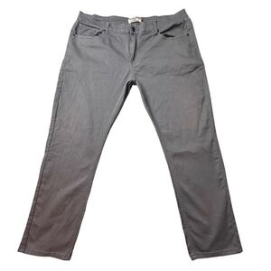 Hudson & Barrow Pants Mens 40x30 Gray Straight Leg Stretch Casual Chinos 40x28